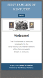 Mobile Screenshot of firstfamiliesofkentucky.com