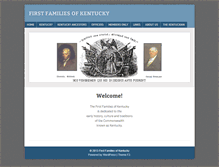 Tablet Screenshot of firstfamiliesofkentucky.com